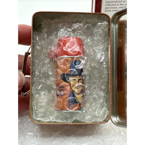2000 Hallmark Keepsake Hopalong Cassidy Ornament Tin Lunch Box W/thermos 2pc Set - Picture 7 of 12